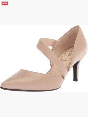 Women's Comfort Pumps with Ankle Strap, 2.75 Inch Heel, Slip-On Fit